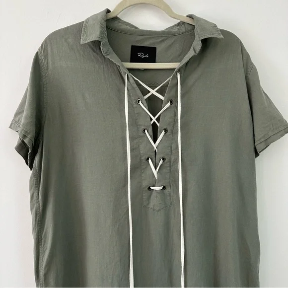 RAILS Rocky Lace Up Dress Sage - Picture 5 of 13